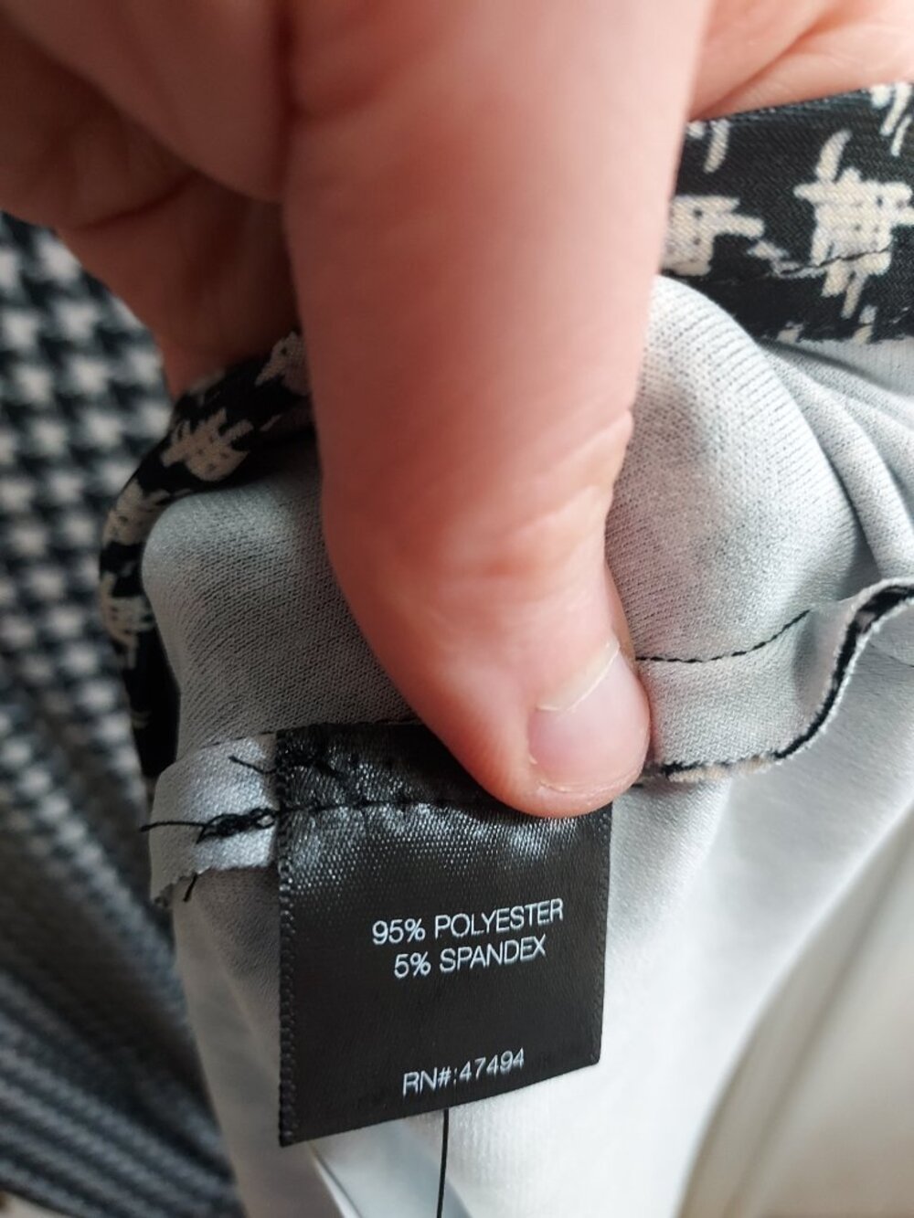 Norma Kamali Black White Houndstooth Long Sleeve Gown Dress - Picture 8 of 11